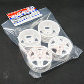 Tamiya Split 5-Spoke 26mm Width +2 Offset Wheels 4 pcs White For 1/10 Touring RC #54674